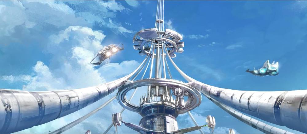 The space elevator in The Wandering Earth II